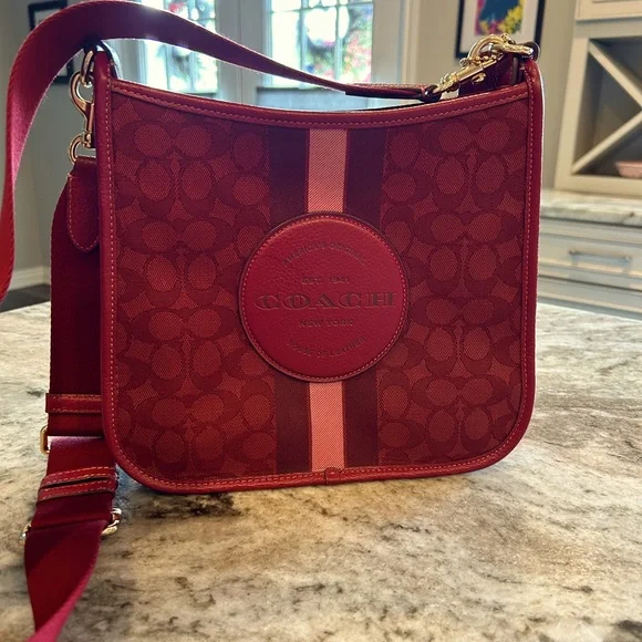 Coach | Bags | Copy Coach Dempsey File Bag Crossbody Red  display picture 1